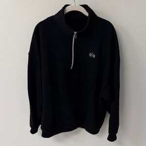ALO Black Zip-Up Sweater
